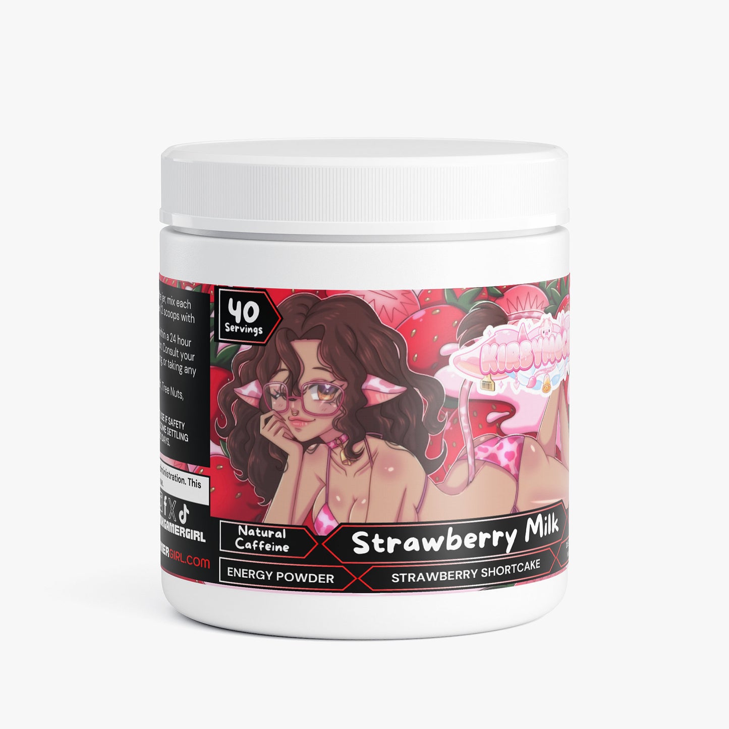 Kirbymochii - Strawberry Milk Energy Powder (Strawberry Shortcake)