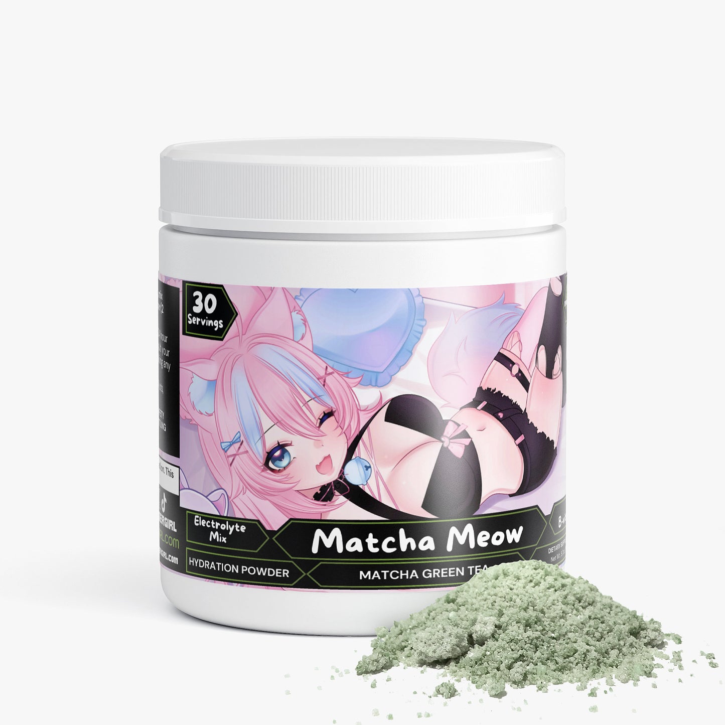 Plushyloz - Matcha Meow Hydration Powder (Matcha Green Tea)