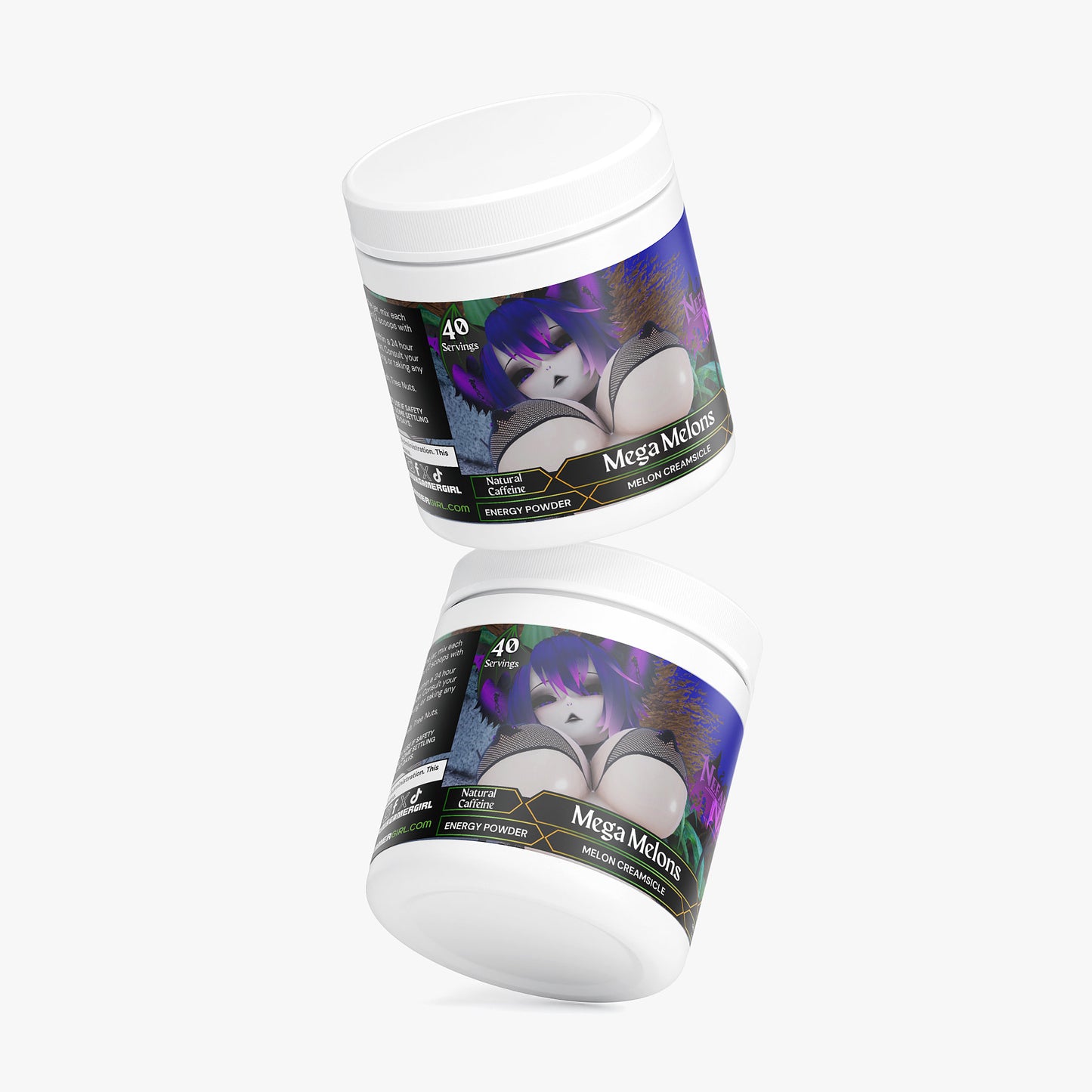 Nefarious Nao - Mega Melons Energy Powder (Melon Creamsicle)