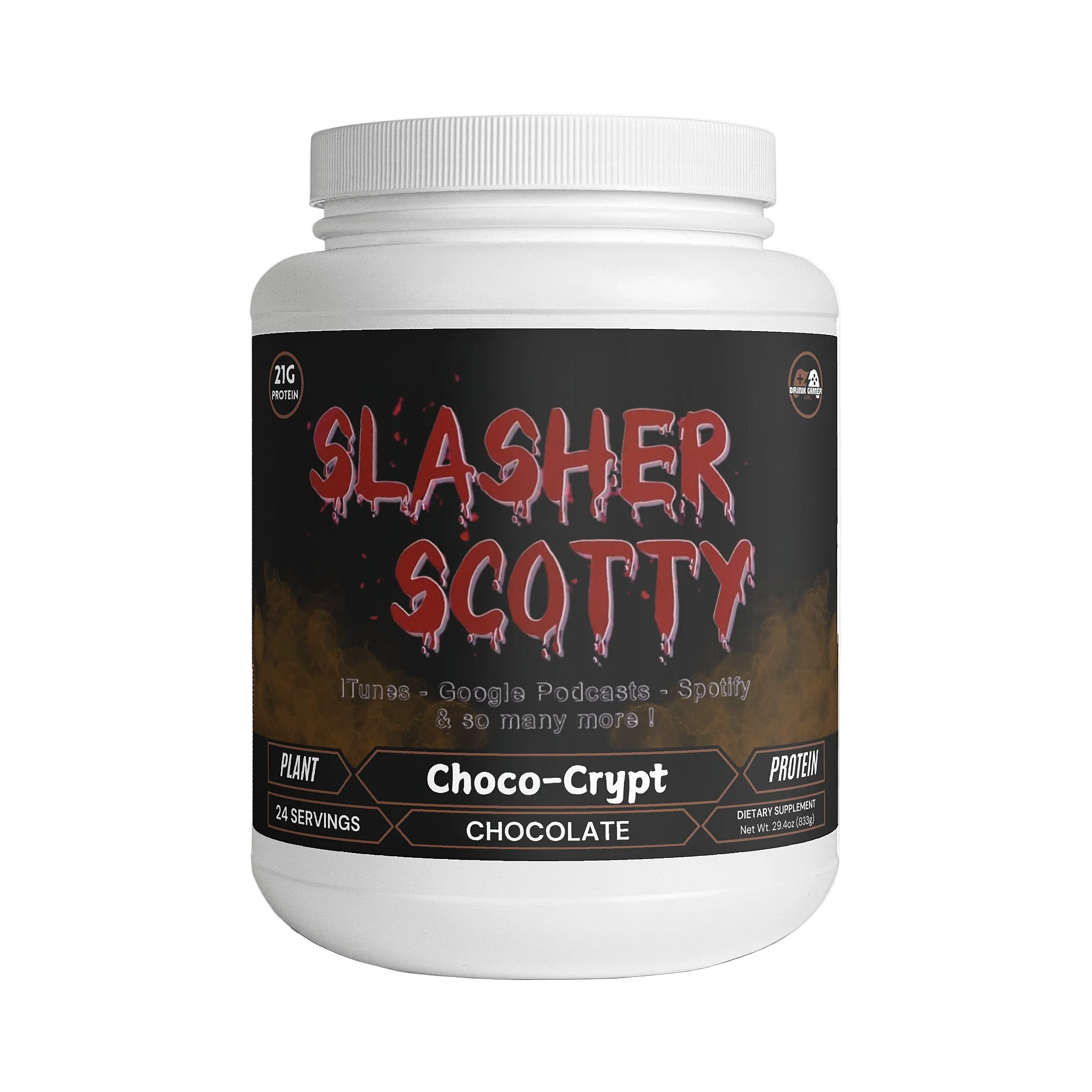 Slasher Scotty - Choco-Crypt Plant Protein (Chocolate) – Drink Gamer Girl