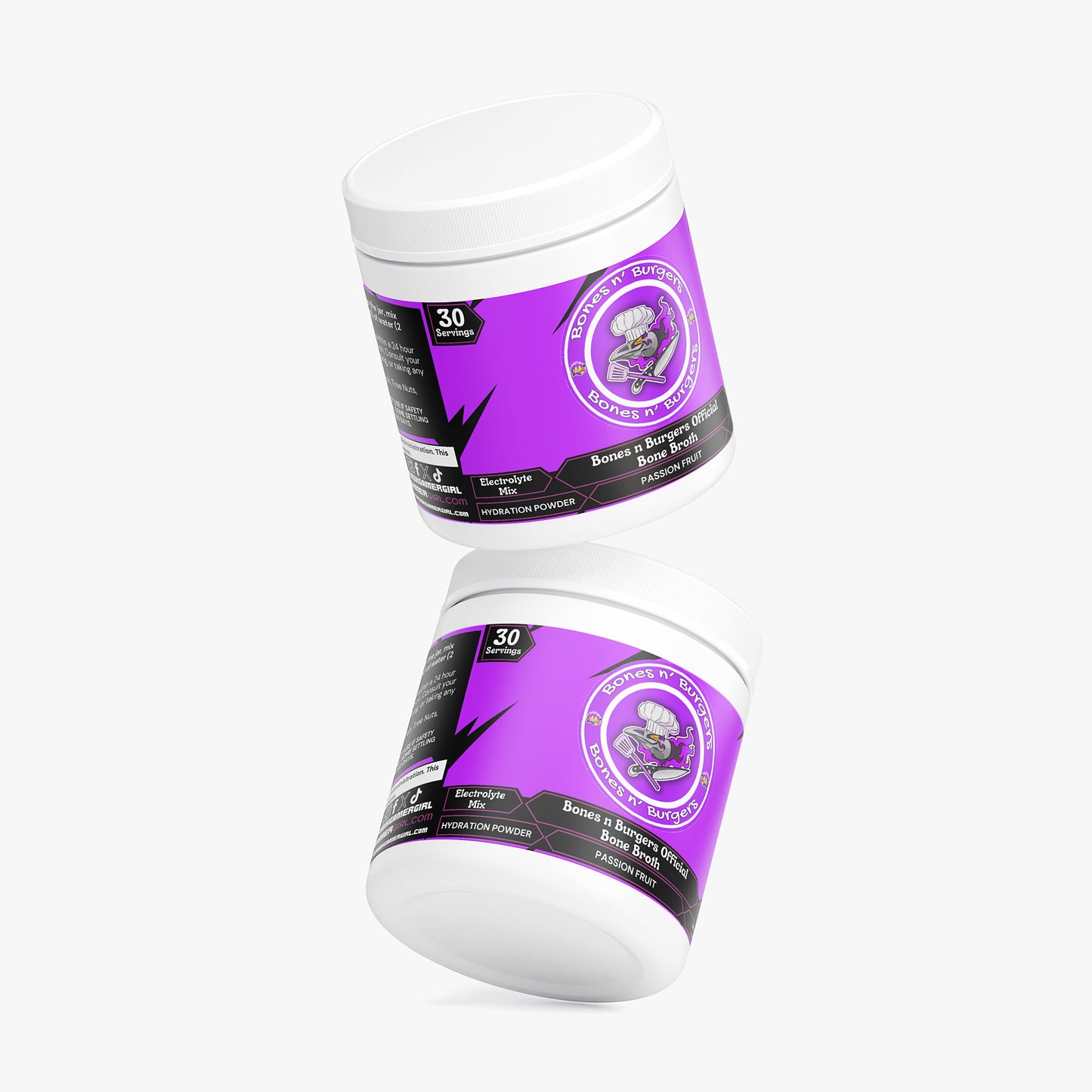 Nellohead - Bones n Burgers Official Bone Broth Hydration Powder (Passion Fruit)