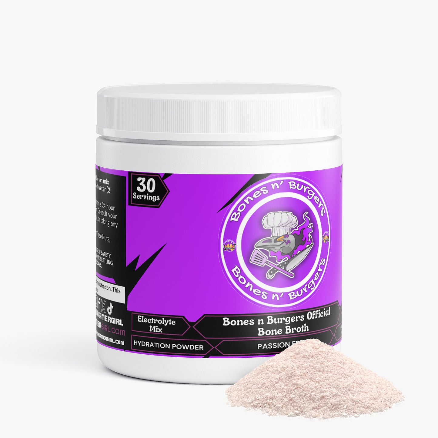 Nellohead - Bones n Burgers Official Bone Broth Hydration Powder (Passion Fruit)