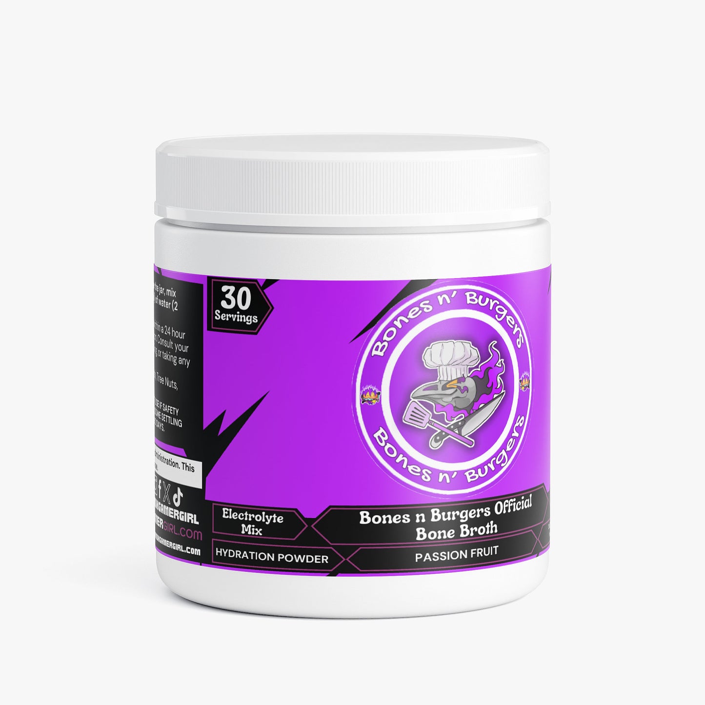 Nellohead - Bones n Burgers Official Bone Broth Hydration Powder (Passion Fruit)