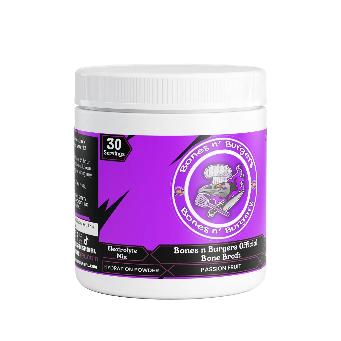 Nellohead - Bones n Burgers Official Bone Broth Hydration Powder (Passion Fruit)