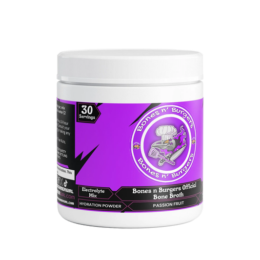 Nellohead - Bones n Burgers Official Bone Broth Hydration Powder (Passion Fruit)