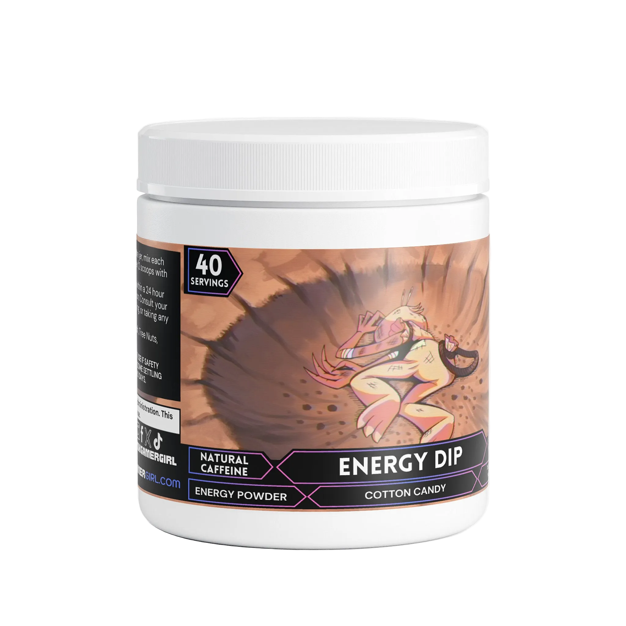 Durp Reflex - Energy Dip Energy Powder (Cotton Candy) – Drink Gamer Girl