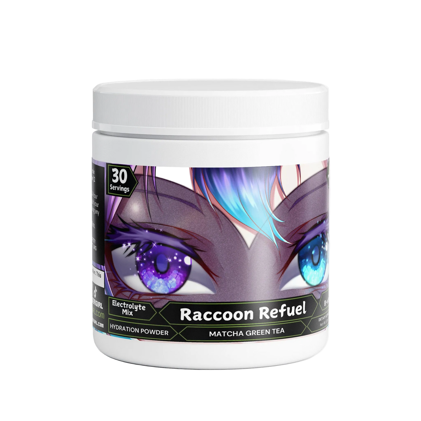 TrashedHeart - Raccoon Refuel Hydration Powder (Matcha Green Tea)