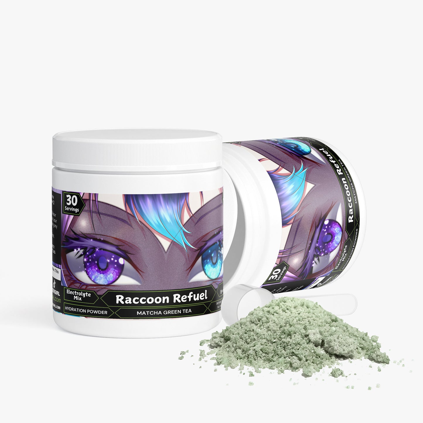 TrashedHeart - Raccoon Refuel Hydration Powder (Matcha Green Tea)