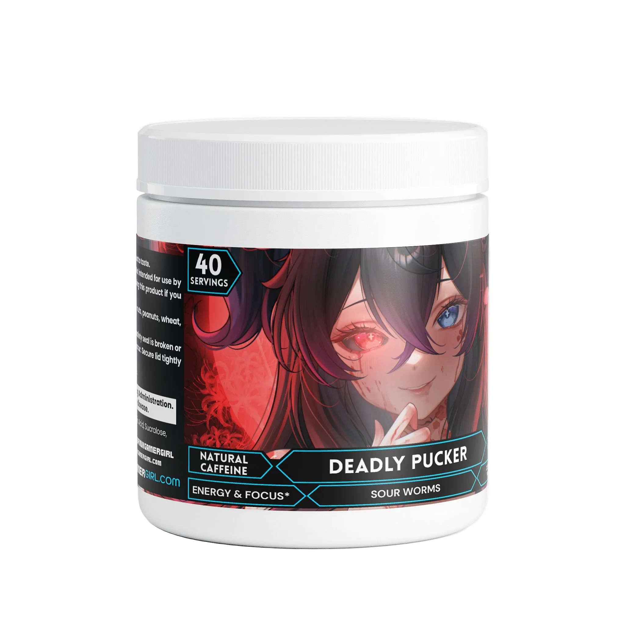 Yuriko Yami - Deadly Pucker Focus Powder (Sour Worms) – Drink Gamer Girl