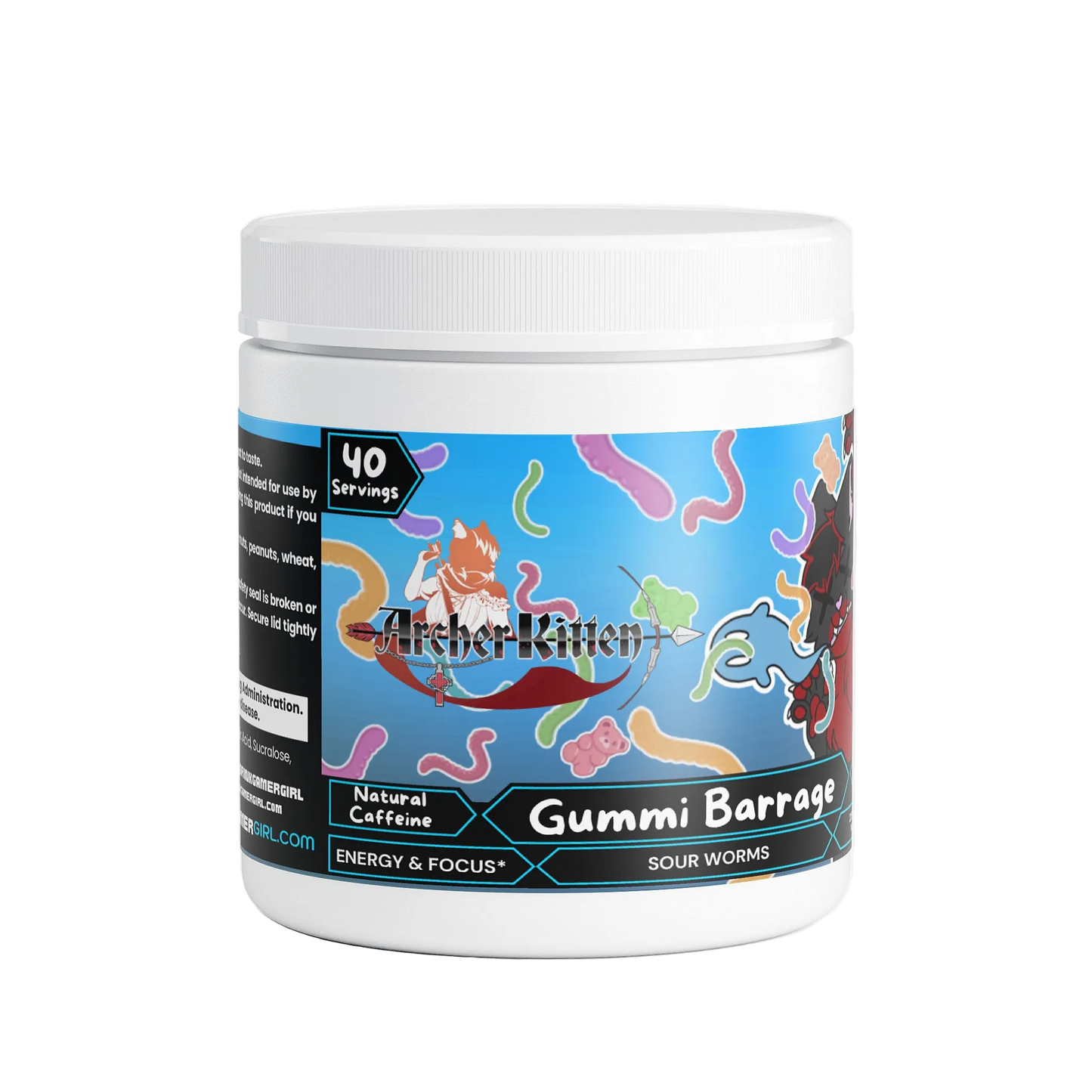 Archer Kitten - Gummi Barrage Focus Powder (Sour Worms)