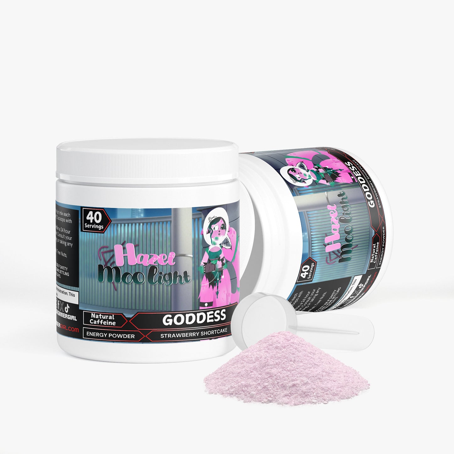 HazelMoolight - Goddess Energy Powder (Strawberry Shortcake)