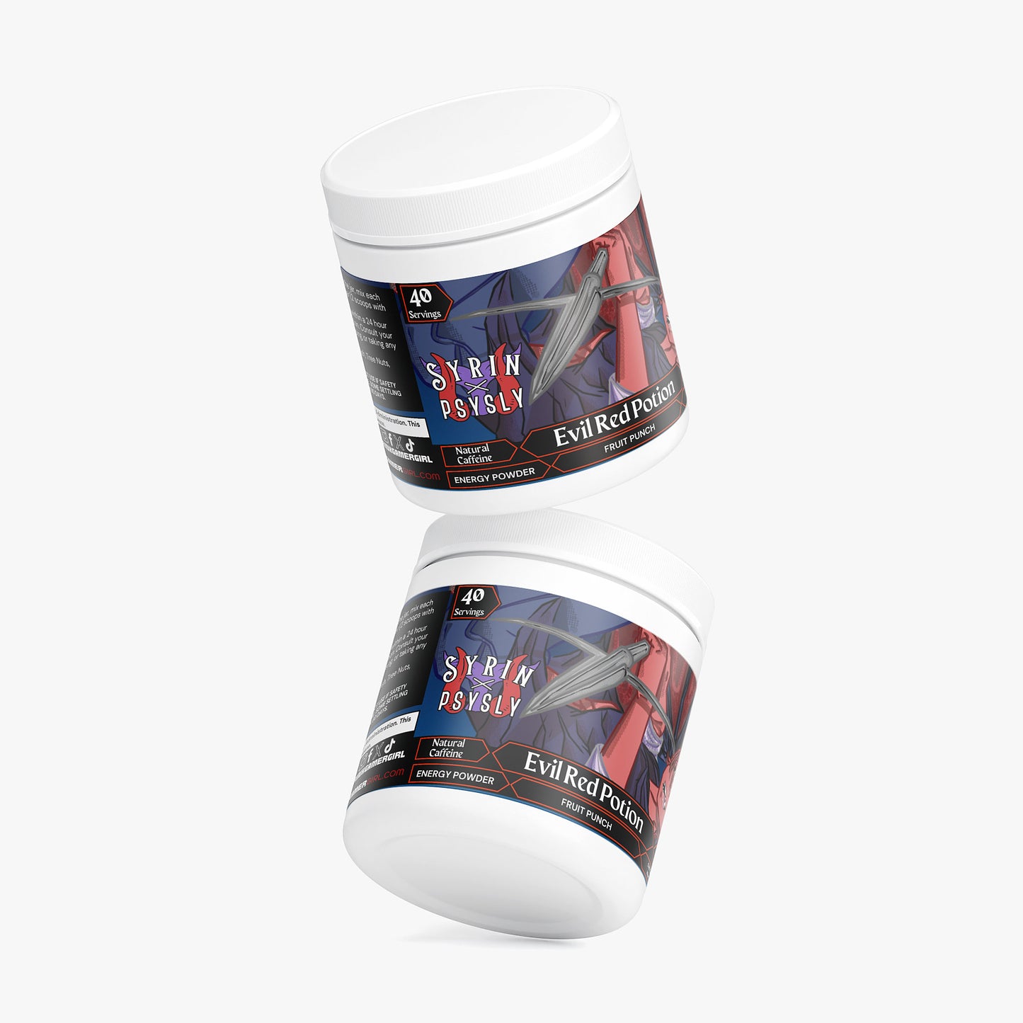 Syrin & PsySly -  Evil Red Potion Energy Powder (Fruit Punch)
