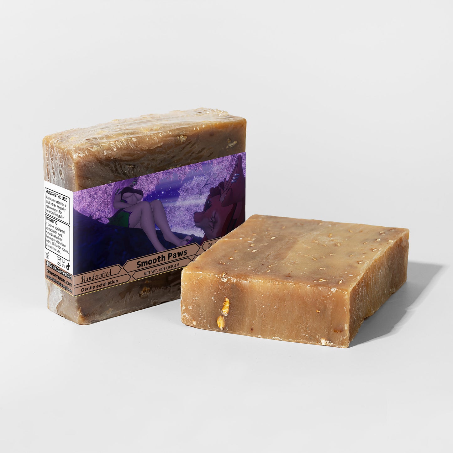LuckyTheWolf - Smooth Paws Oat Milk Honey Soap