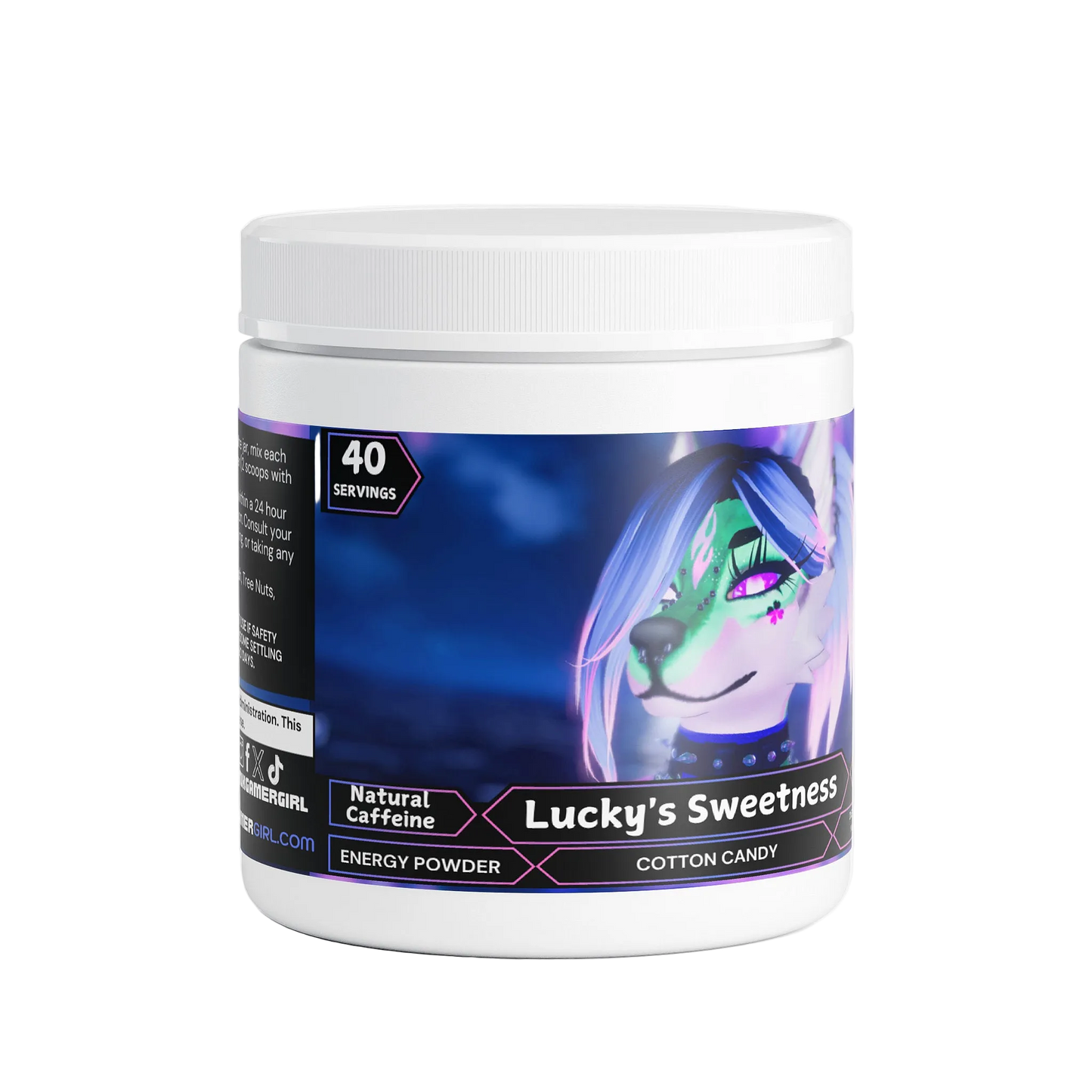 LuckyTheWolf - Lucky's Sweetness Energy Powder (Cotton Candy)