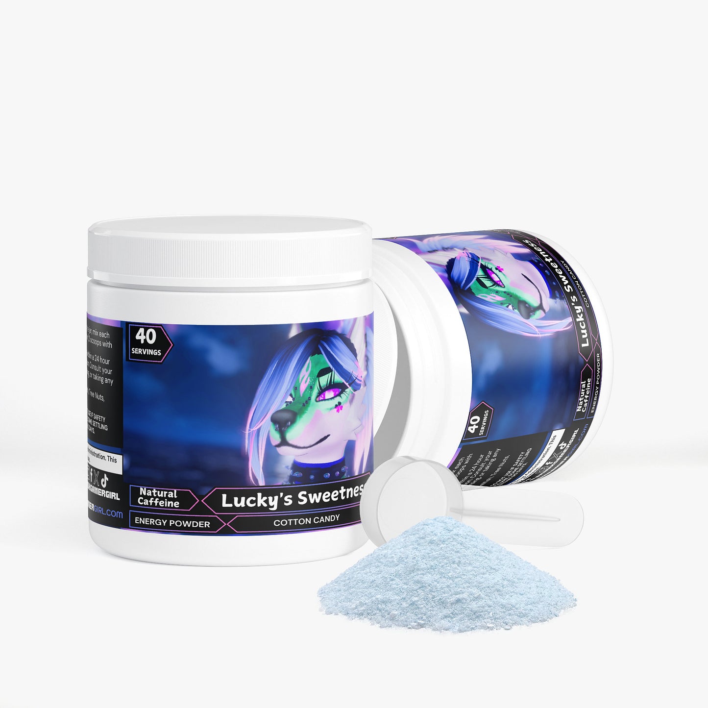 LuckyTheWolf - Lucky's Sweetness Energy Powder (Cotton Candy)