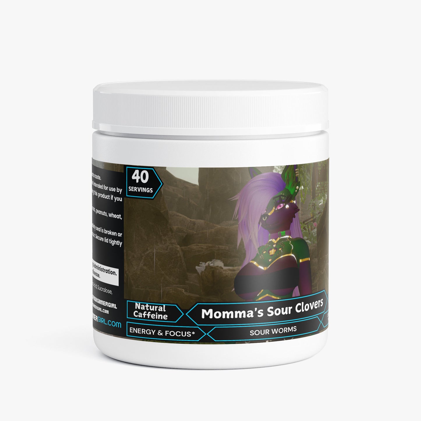 LuckyTheWolf - Momma's Sour Clovers Focus Powder (Sour Worms)
