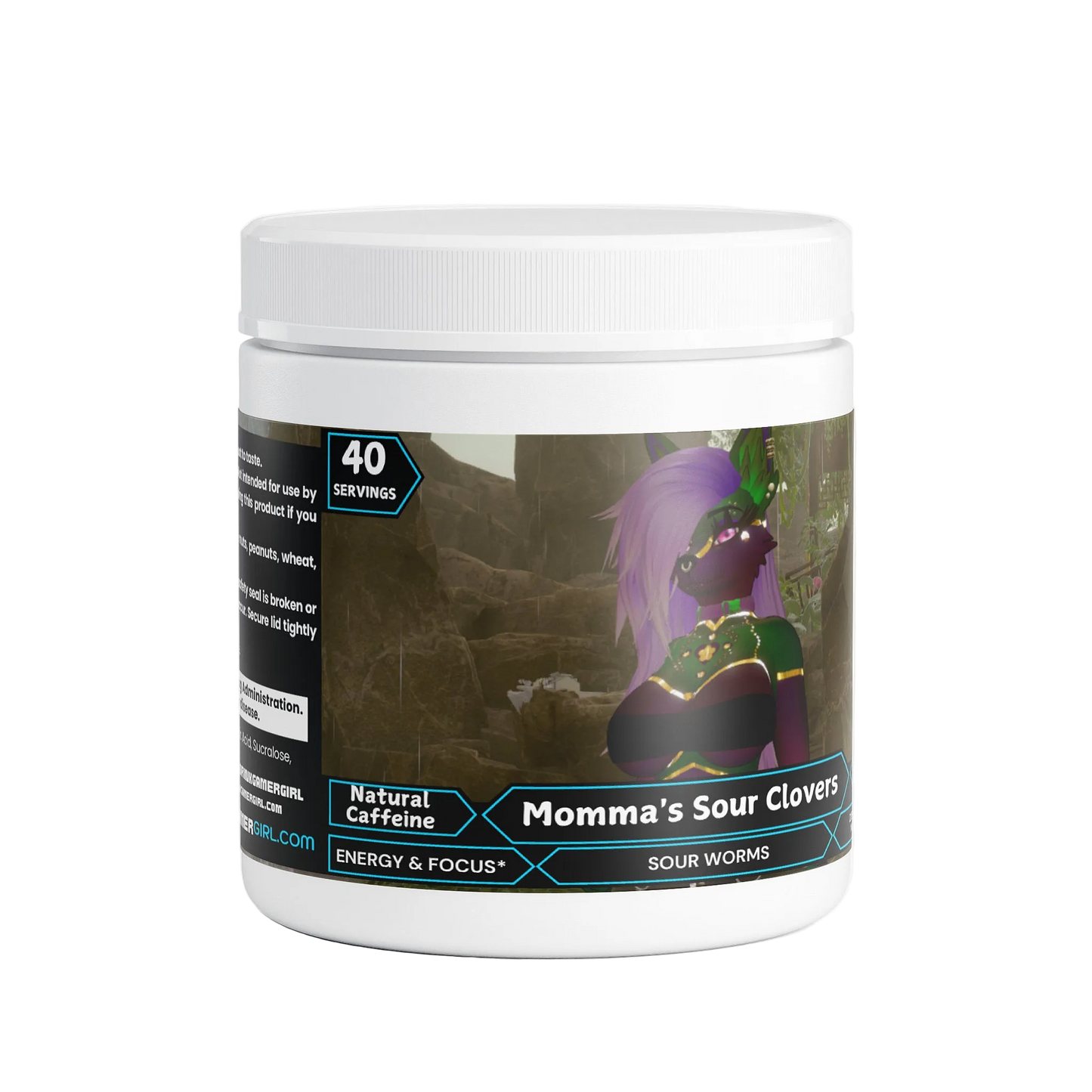 LuckyTheWolf - Momma's Sour Clovers Focus Powder (Sour Worms)