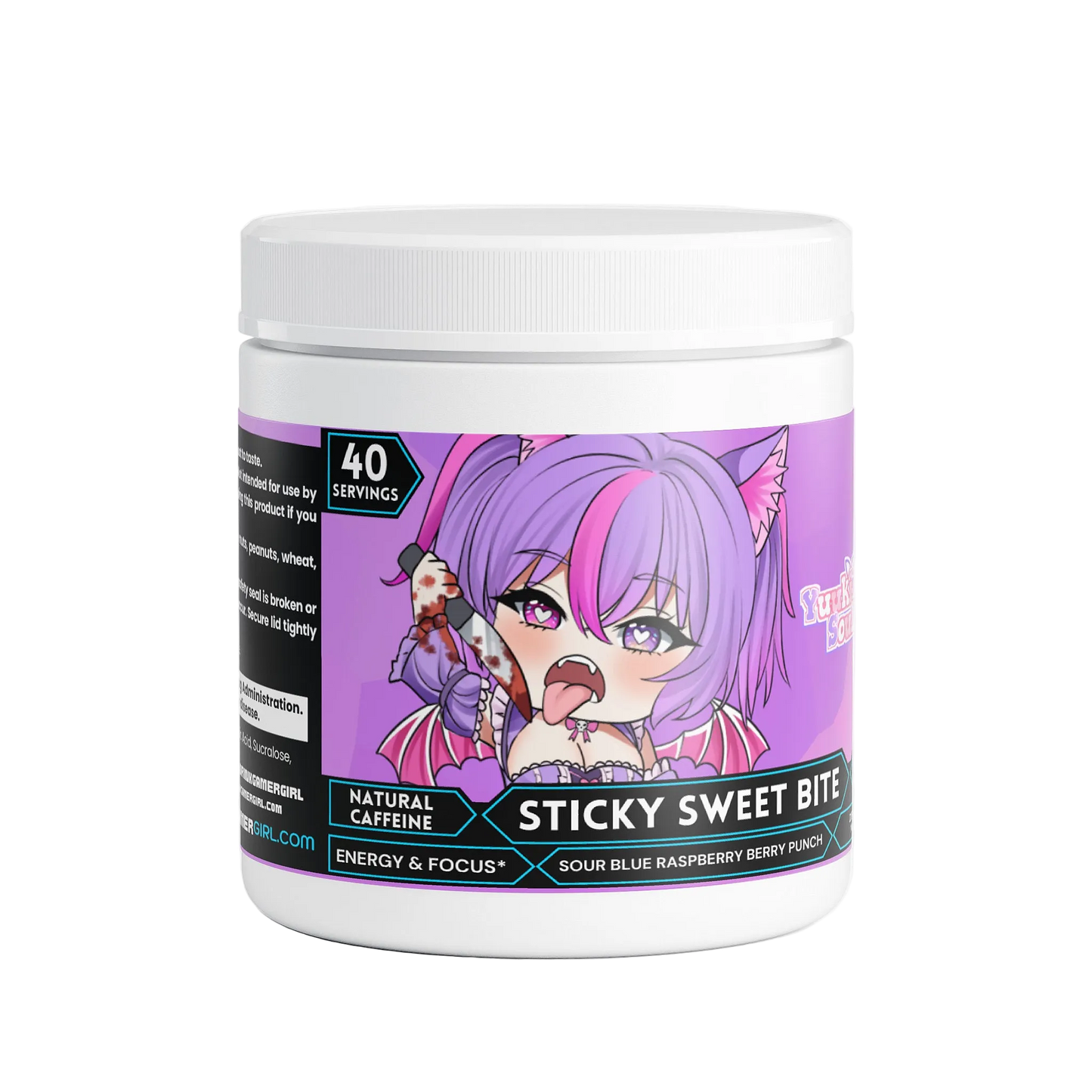 YuukiSoulless - Sticky Sweet Bite Focus Powder (Sour Raspberry Berry Punch)