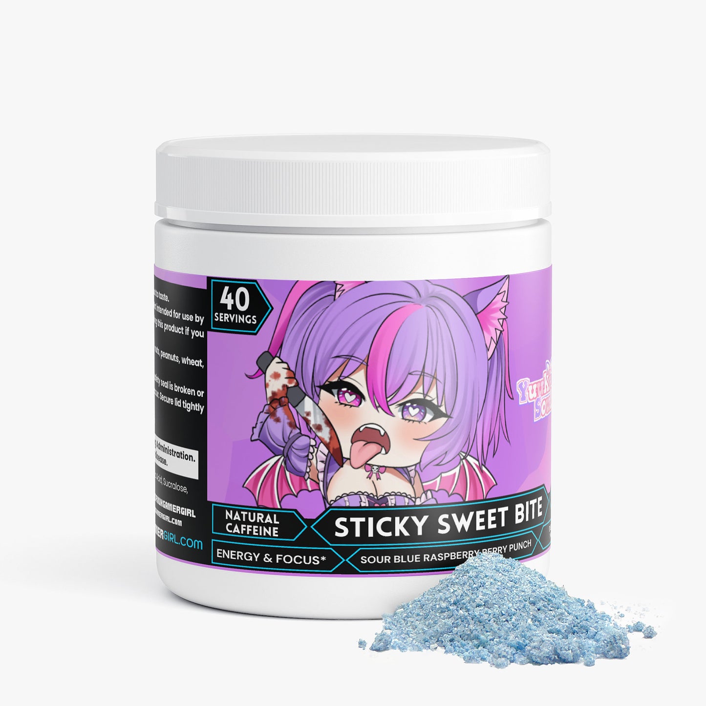 YuukiSoulless - Sticky Sweet Bite Focus Powder (Sour Raspberry Berry Punch)