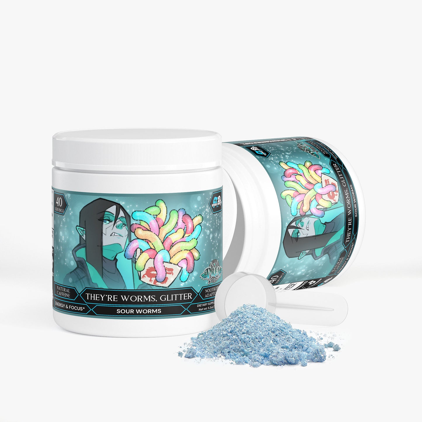 Pren - They're Worms, Glitter Focus Powder (Sour Worms)