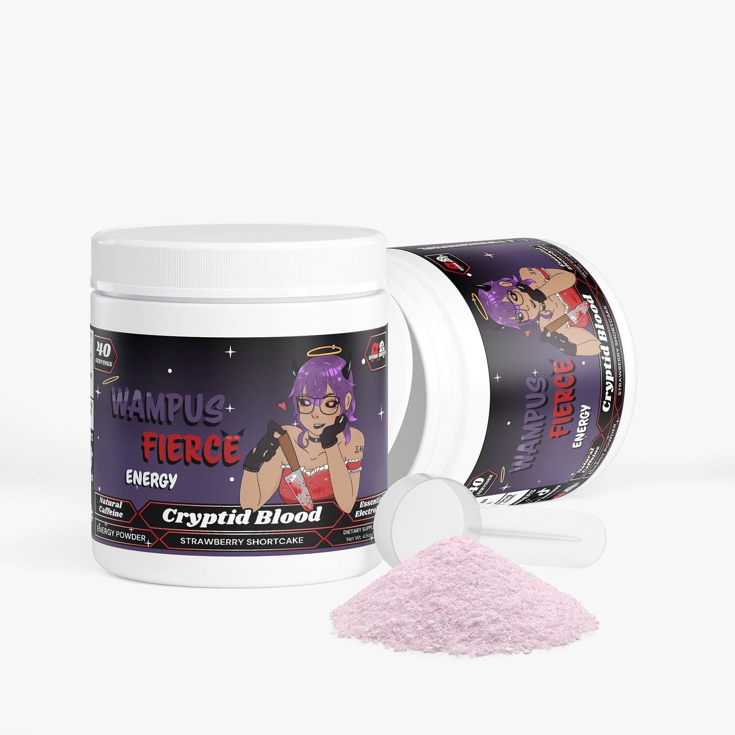 Wampus Fierce - Cryptid Blood Energy Powder (Strawberry Shortcake)