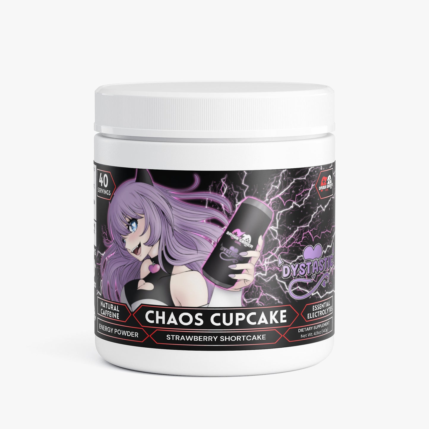 Dystastic - Chaos Cupcake Energy Powder (Strawberry Shortcake)