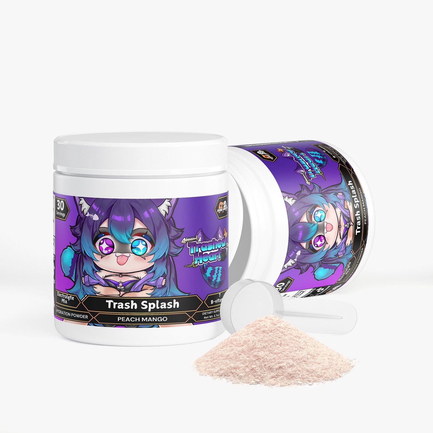 TrashedHeart - Trash Splash Hydration Powder (Peach Mango)
