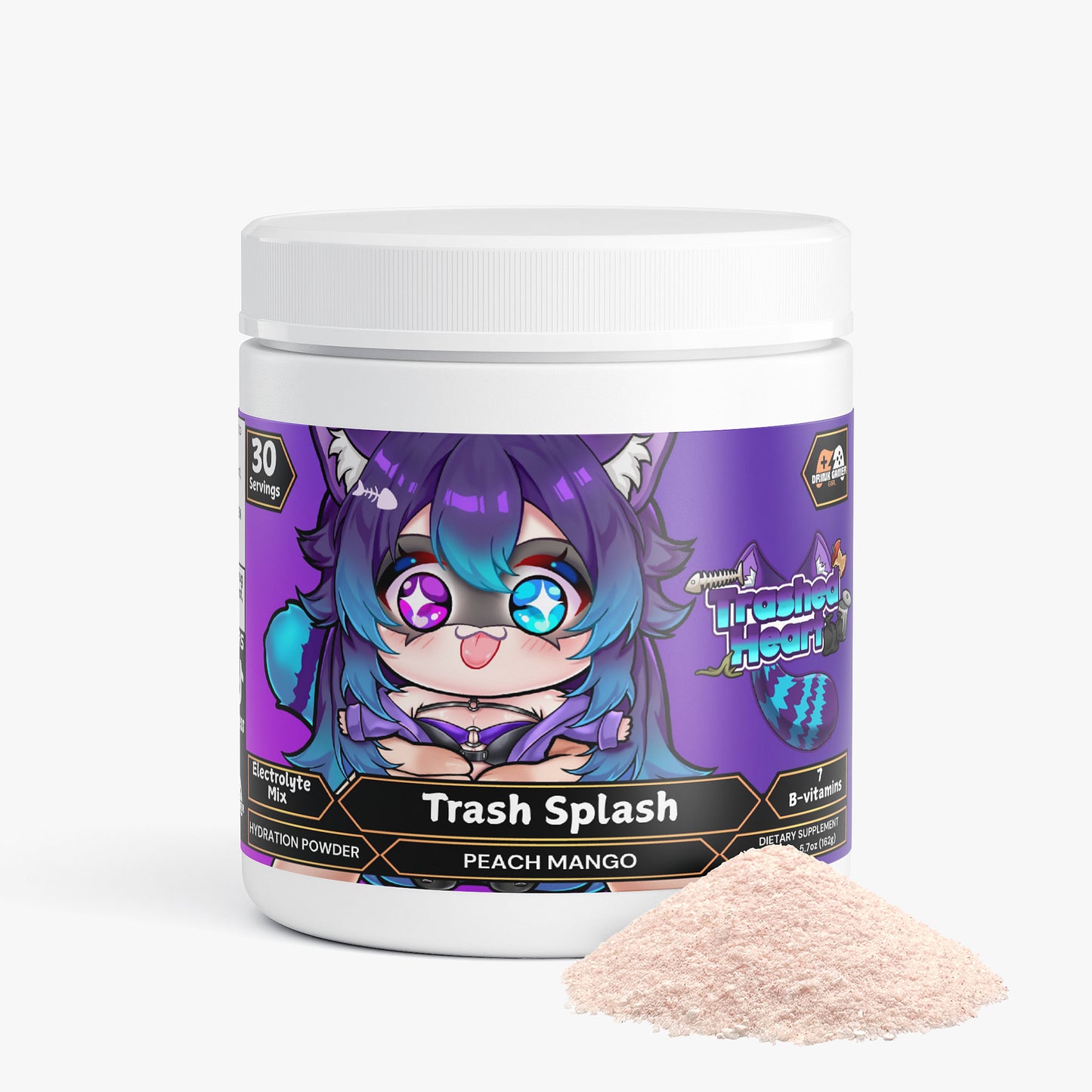 TrashedHeart - Trash Splash Hydration Powder (Peach Mango)