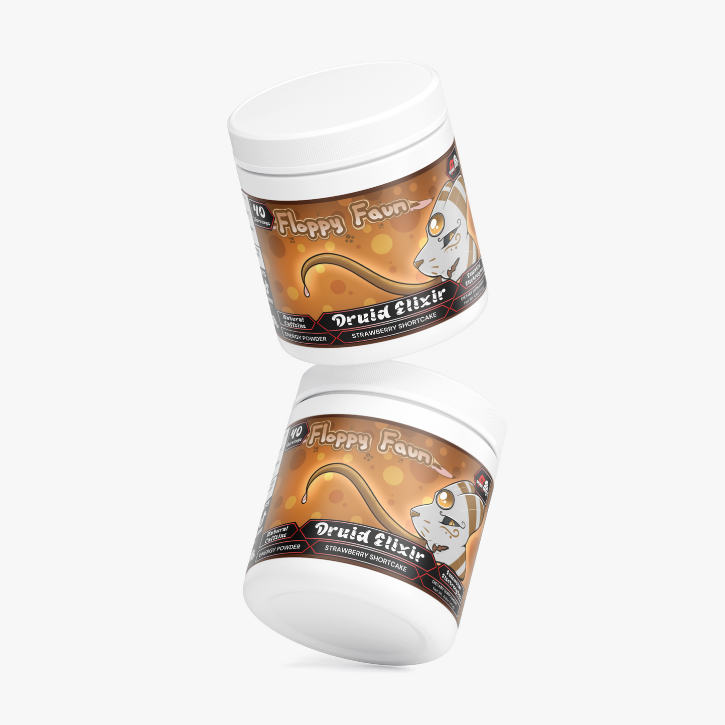 Floppy Faun - Druid Elixir Energy Powder (Strawberry Shortcake)