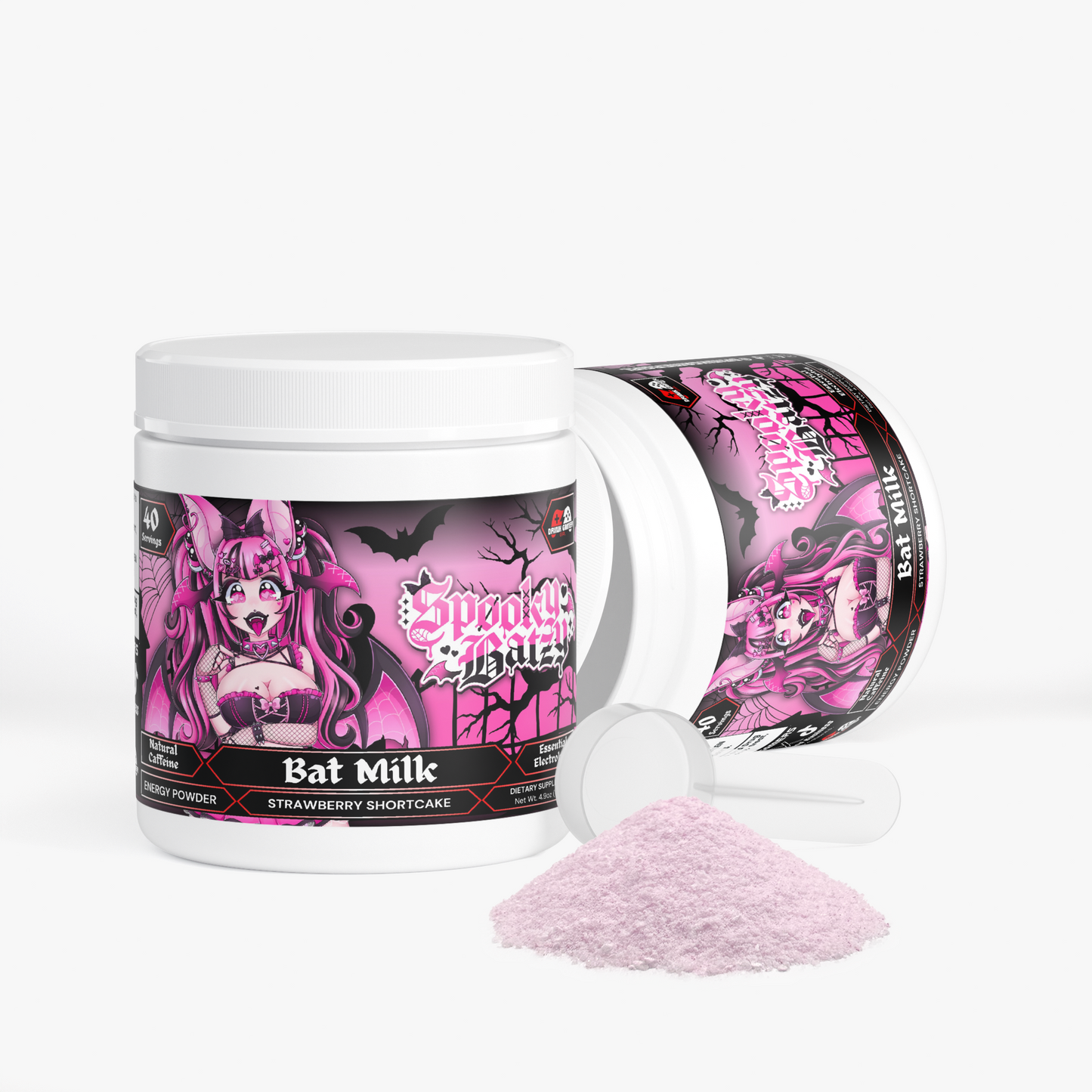 Spooky Batzy - Bat Milk Energy Powder (Strawberry Shortcake)