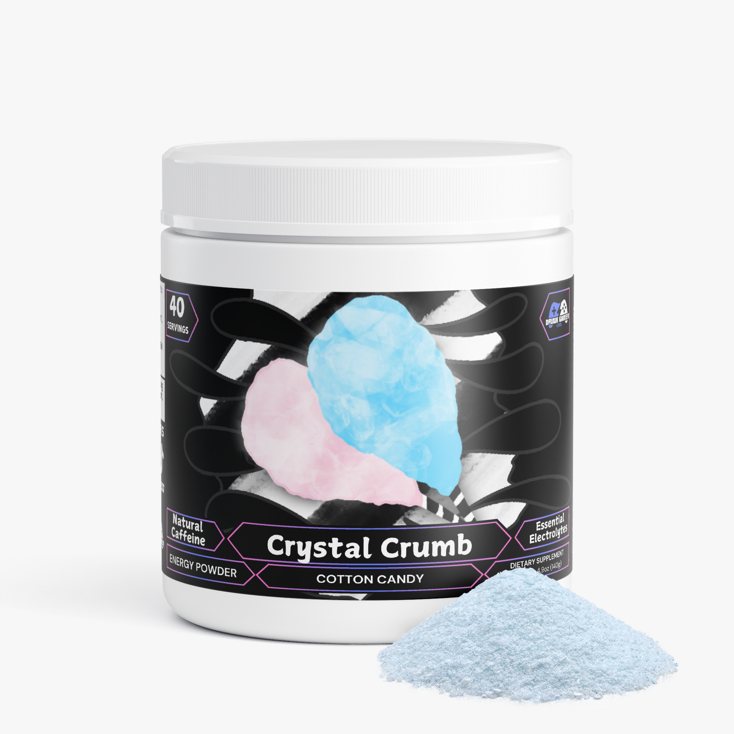 SiroLyite - Crystal Crumb Energy Powder (Cotton Candy)