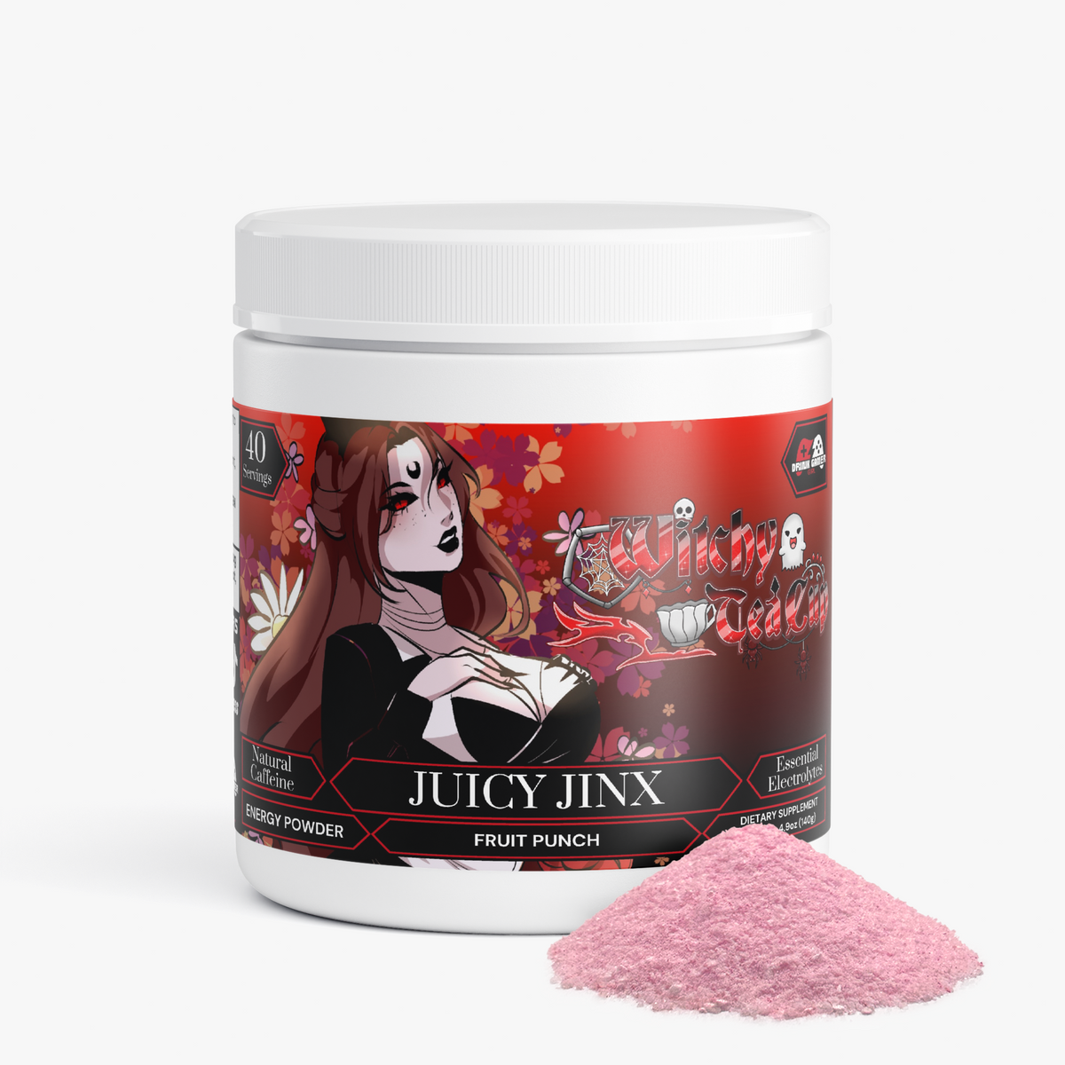 Witchy Tea Cup - Juicy Jinx Energy Powder (Fruit Punch)