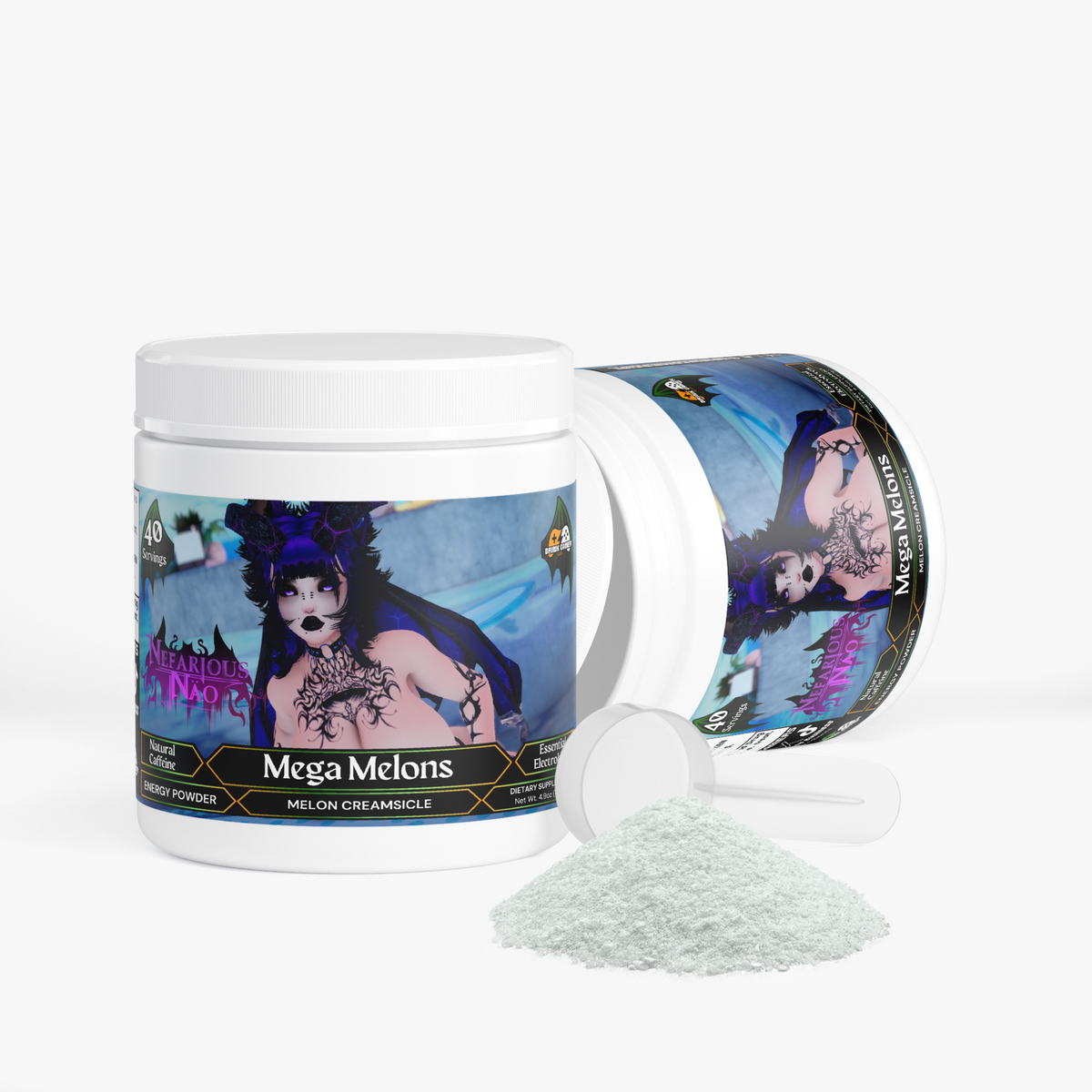 Nefarious Nao - Mega Melons Energy Powder (Melon Creamsicle)