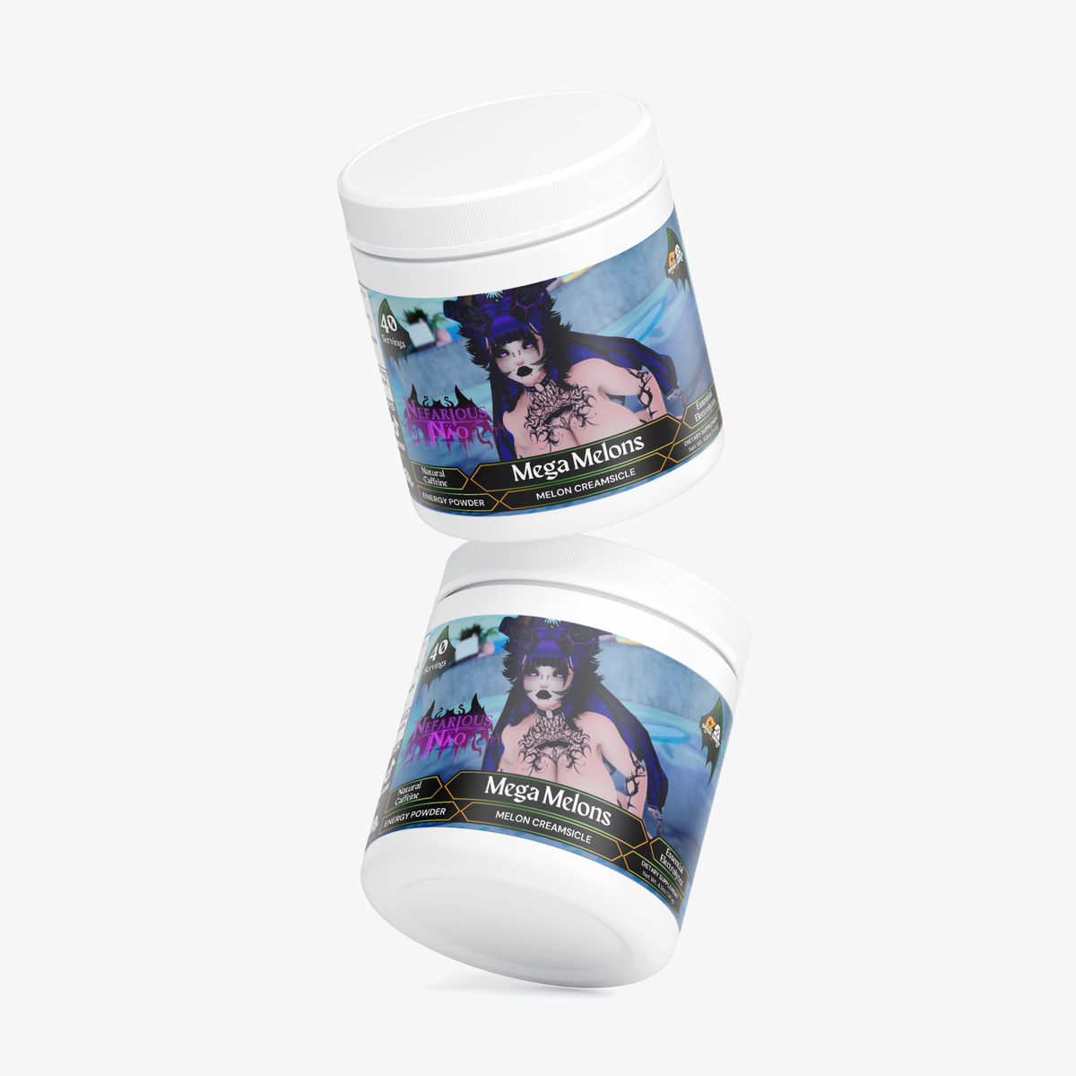 Nefarious Nao - Mega Melons Energy Powder (Melon Creamsicle)