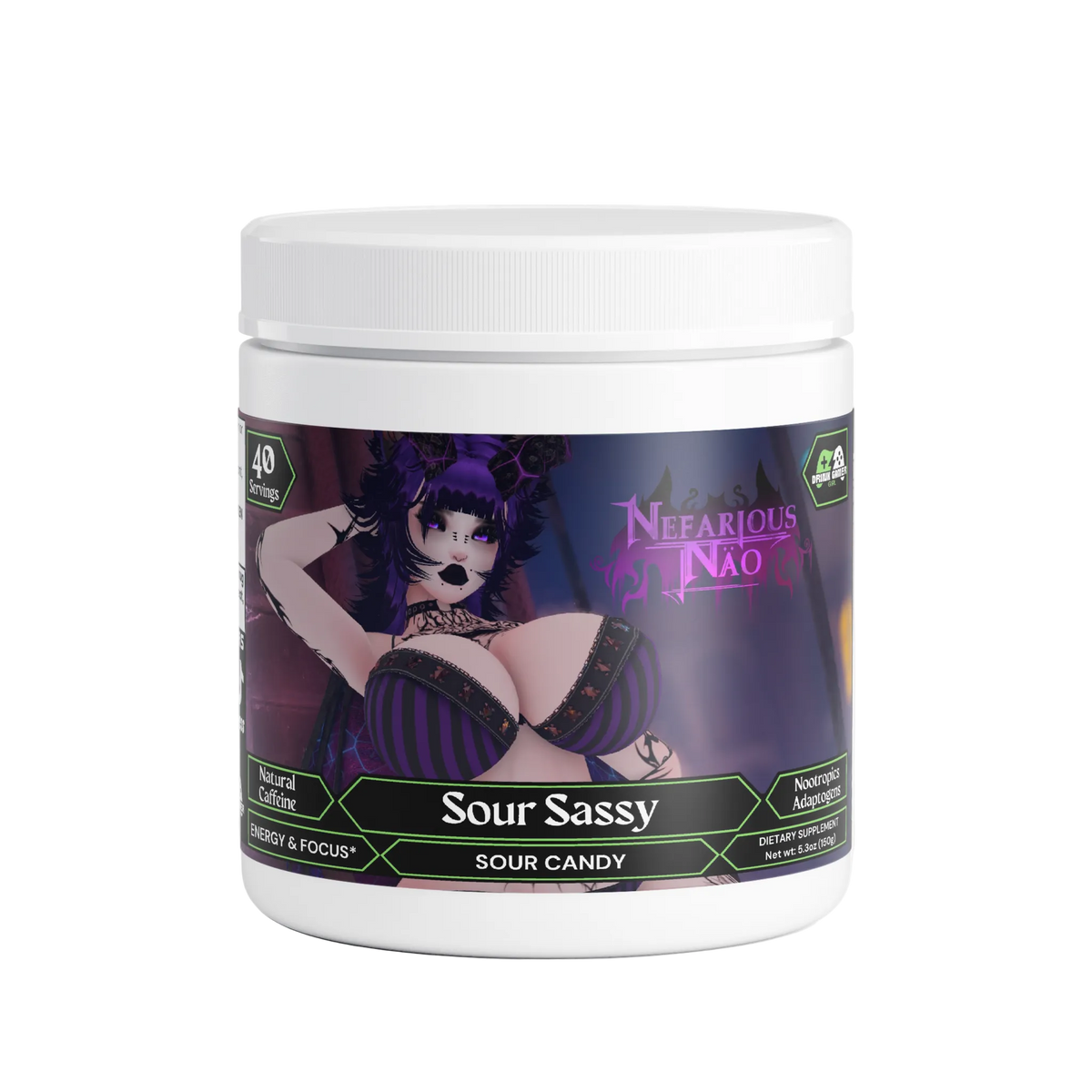 Nefarious Nao - Sour Sassy Focus Powder (Sour Candy)
