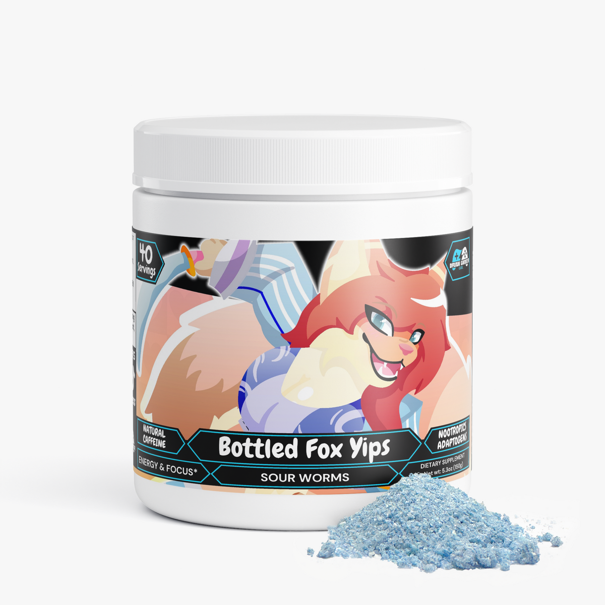 KatFox - Bottled Fox Yips Focus Powder (Sour Worms)