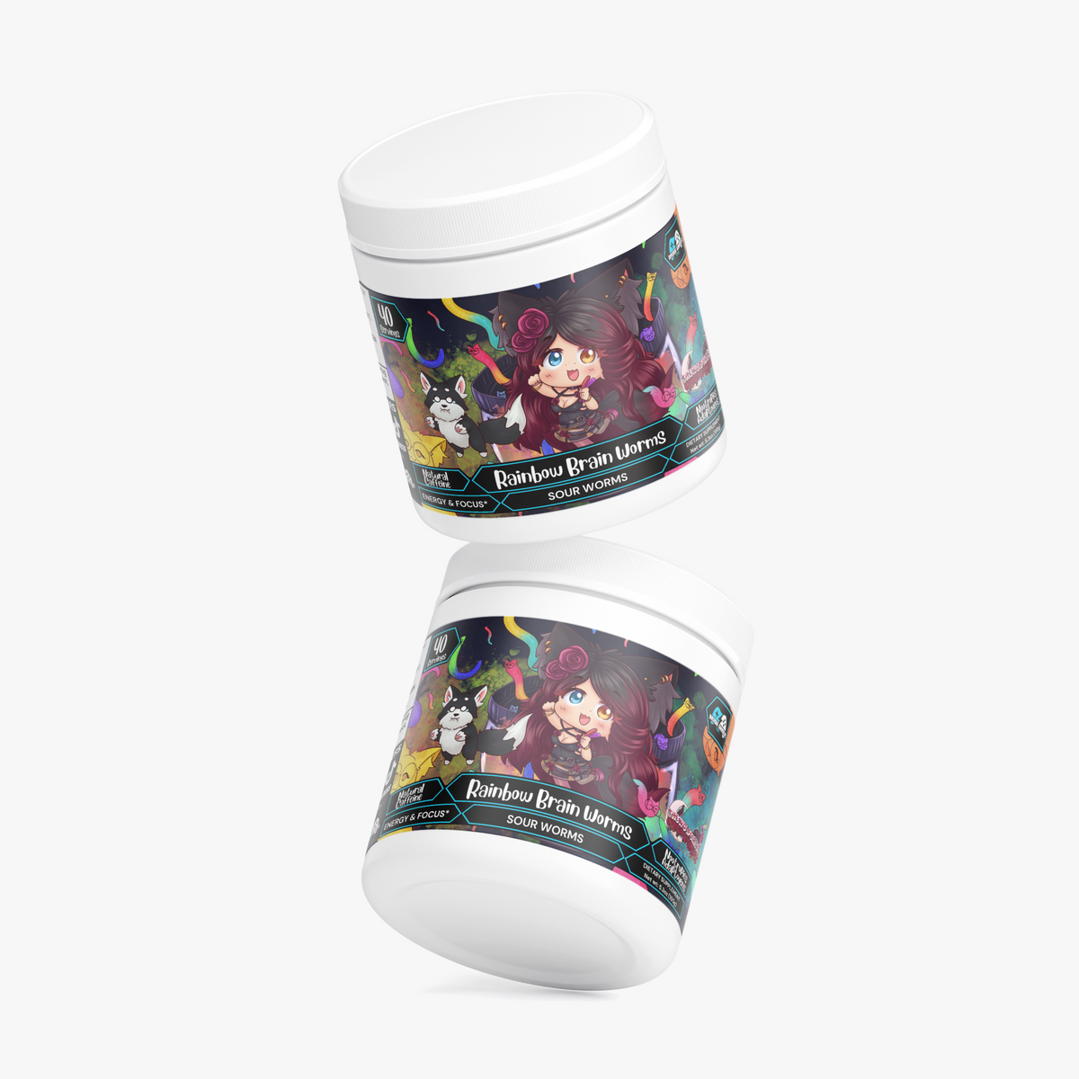 Thewolfgirlx - Rainbow Brain Worms Focus Powder (Sour Worms)