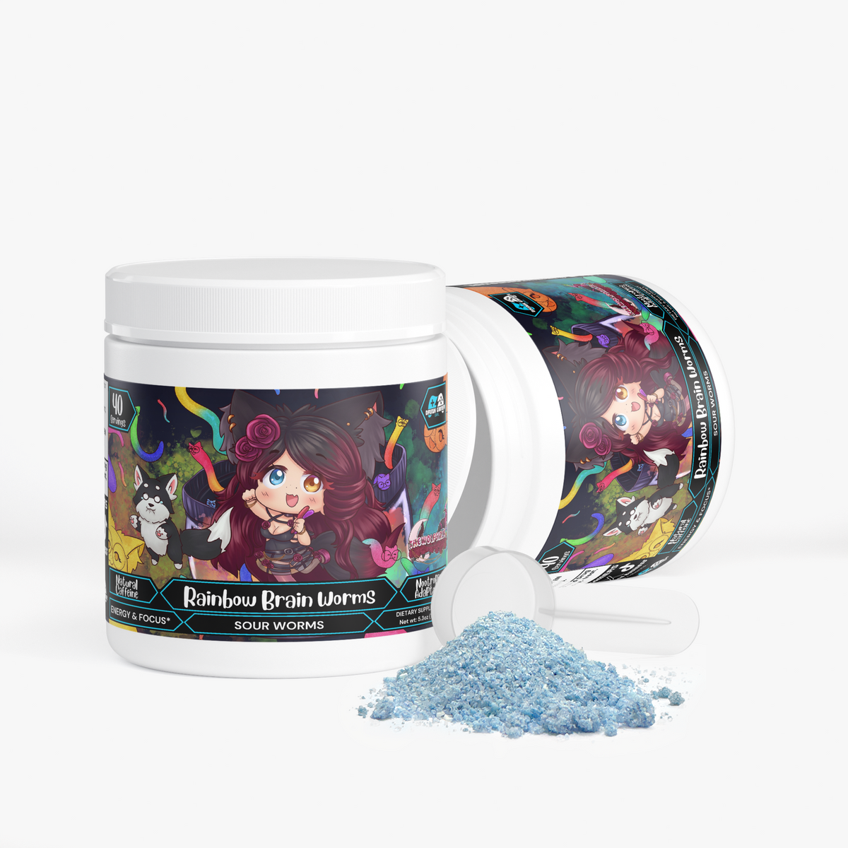 Thewolfgirlx - Rainbow Brain Worms Focus Powder (Sour Worms)
