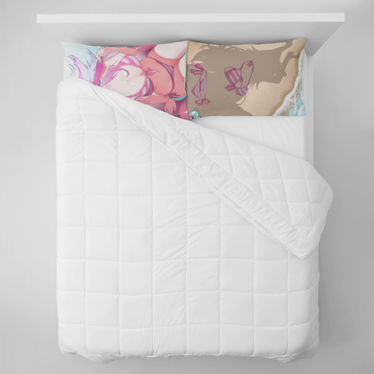 Akuma_Miko_-_Beach_day_Pillow_Case_Set_Pillowcases_Bed_overhead_Mockup.png_15802915