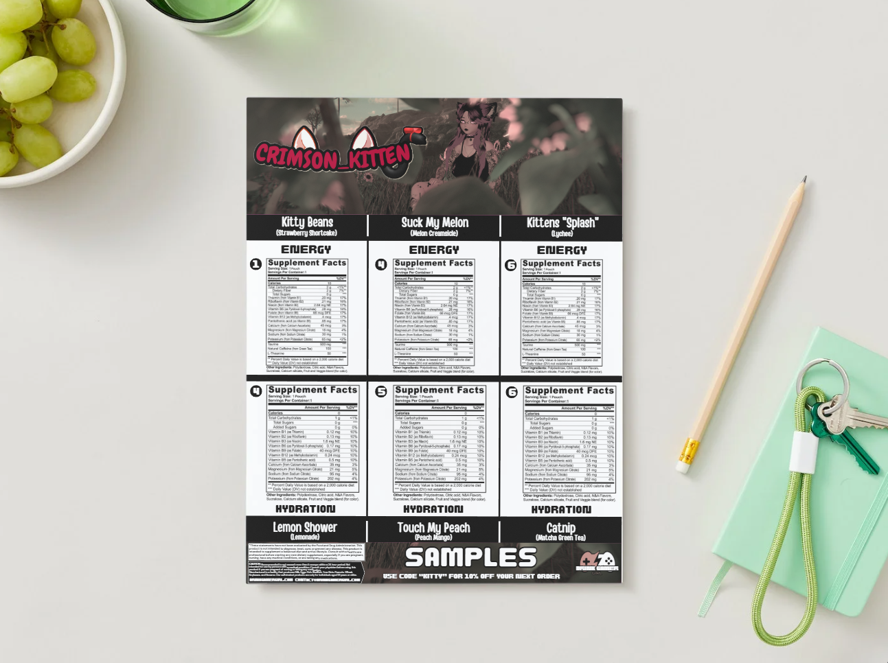 Crimson Kitty - Sample pack (6 Flavors)