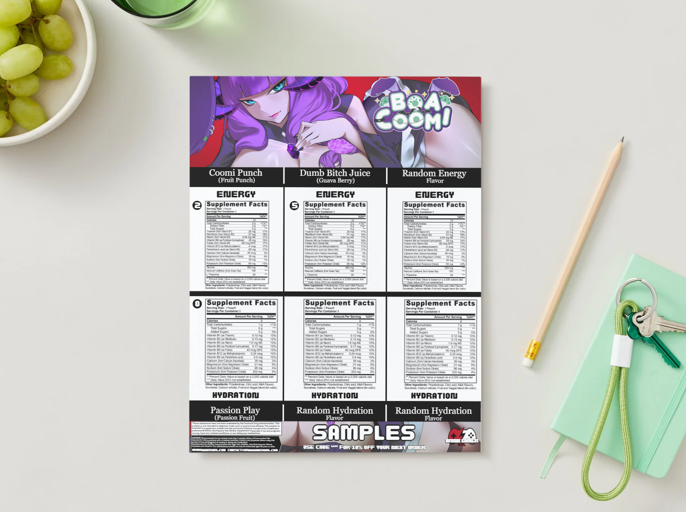 Boa Coomi - Sample pack (6 Flavors)