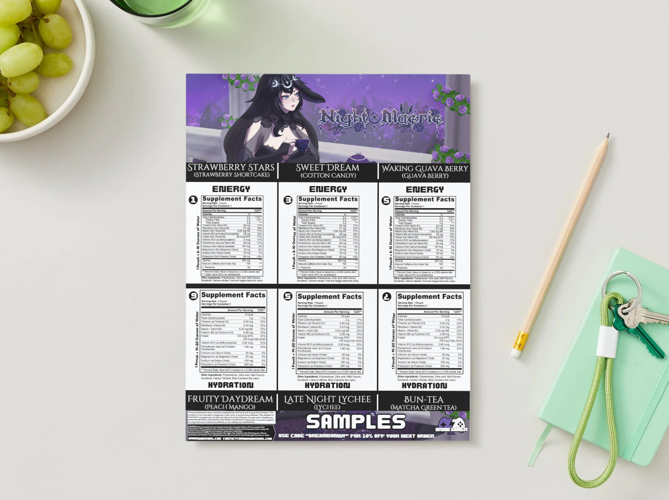 Night Maerie - Sample pack (6 Flavors)