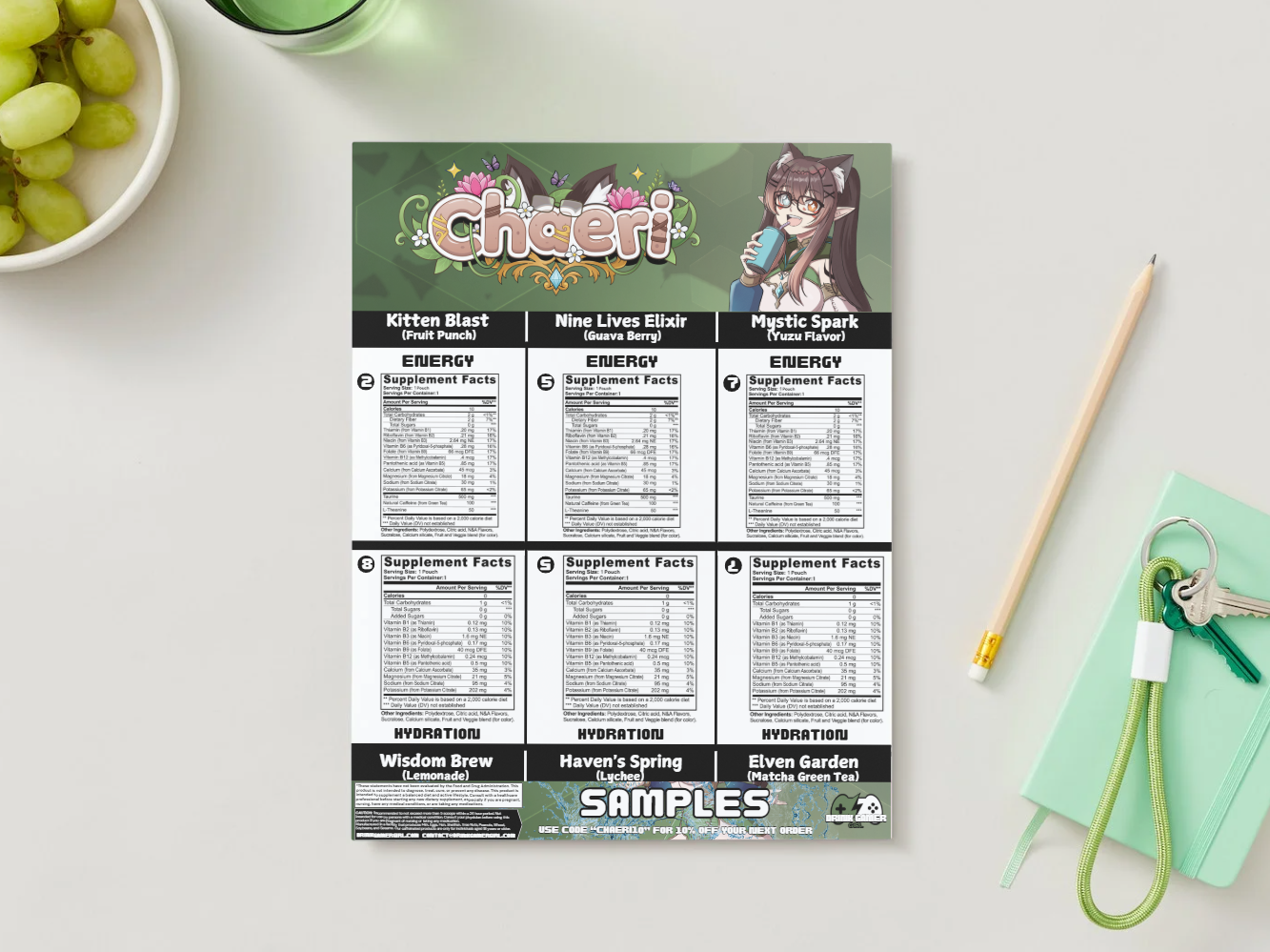 Chaeri - Sample pack (6 Flavors)
