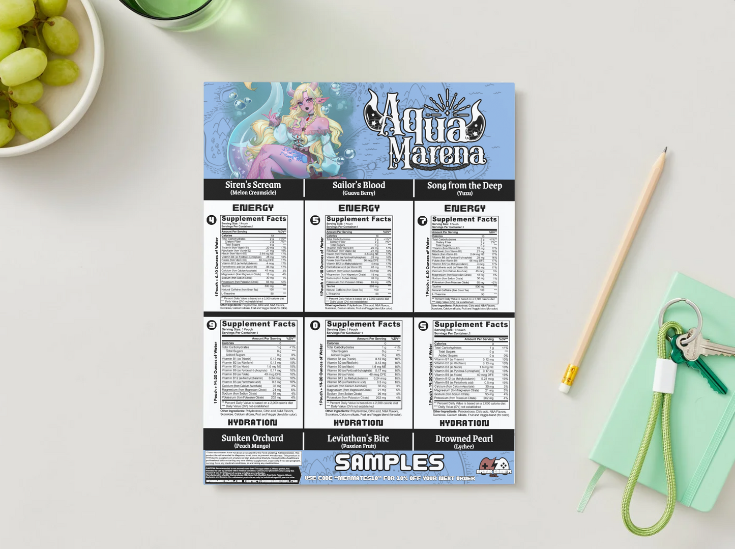 Aqua Marena - Sample pack (6 Flavors)