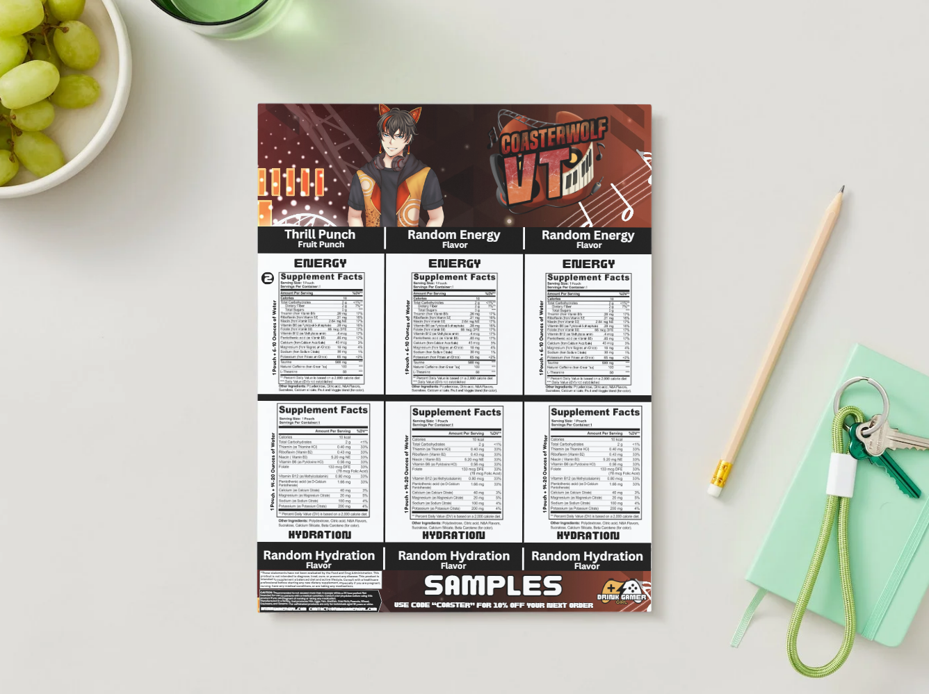 CoasterwolfVT - Sample pack (6 Flavors)