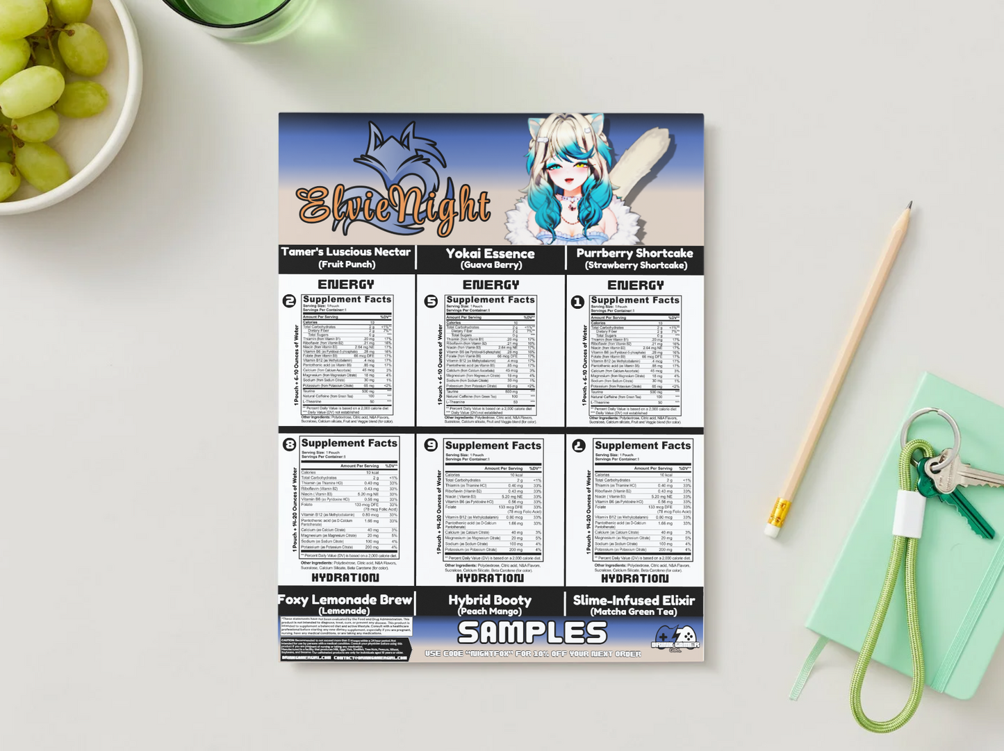 ElvieNight - Sample pack (6 Flavors)