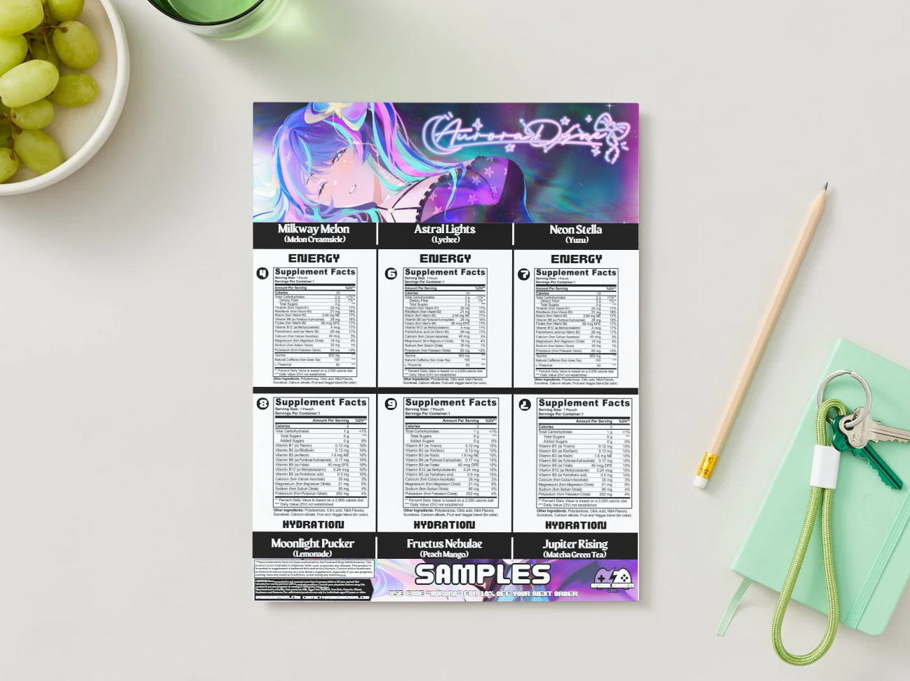 Aurora Dyne - Sample pack (6 Flavors)
